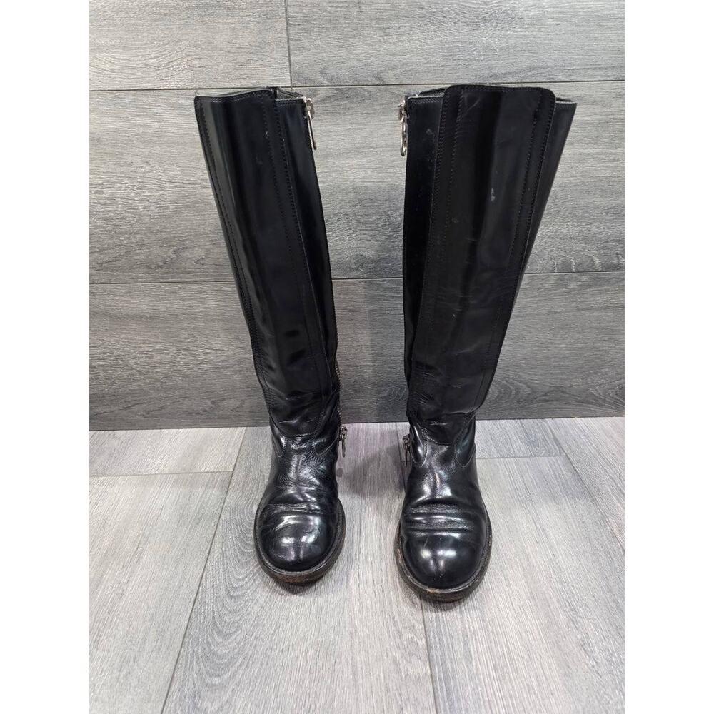 Chloé Women Classic Leather Zip-Up Boots Black 36.5 S000139 - Picture 2 of 10